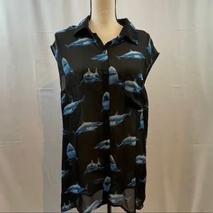 Shark Week Blouse